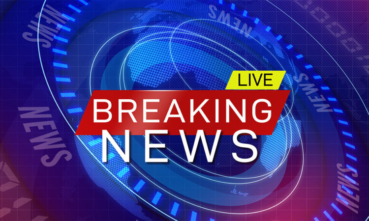 Breaking news TV flash