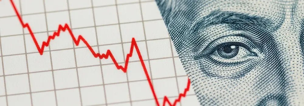 graphic of stock market decline