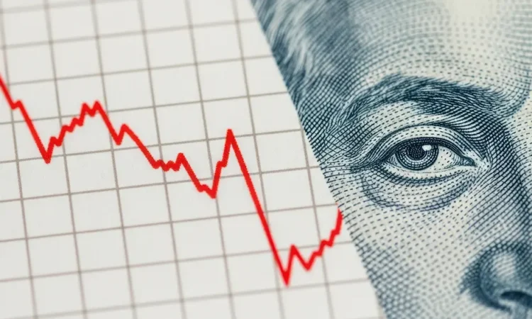 graphic of stock market decline