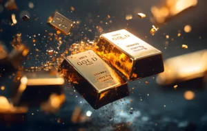 image of floating gold bars