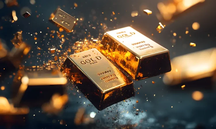 image of floating gold bars