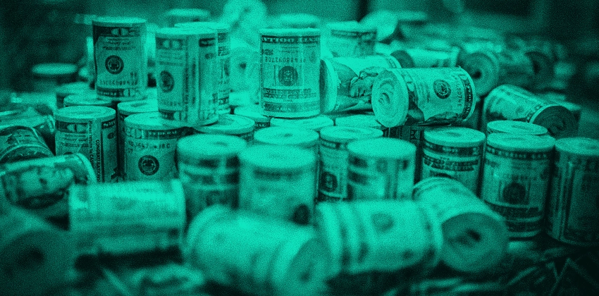rolls of money